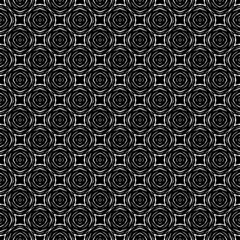 Black and white seamless pattern texture. Greyscale ornamental graphic design. Mosaic ornaments. Pattern template. Vector illustration. EPS10.