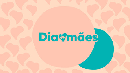 Dia das Maes fundo com corações vetor