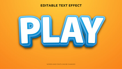 Obraz premium editable play text effect
