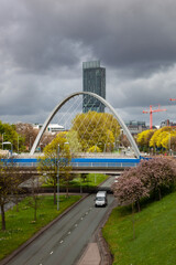 Hulme bridge is a new cable-stayed road bridge in the heart of the Hulme, Manchester UK
