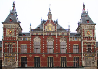 Obraz premium amsterdam central station