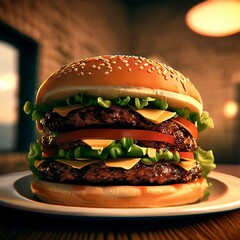  delicious burger,double burger,fast food,hamburger