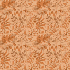 seamless pattern background autumn leaves