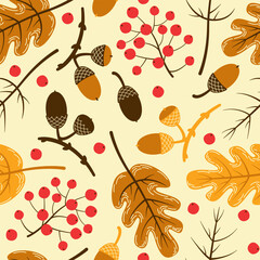 seamless pattern autumn background