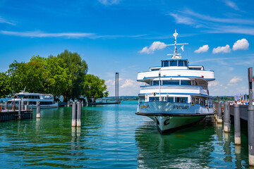 City of Bregenz on Lake of Constanz , Bodensee, Port of Bregenz