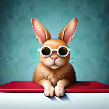 Rabbit with a sunglasses.
Generate AI