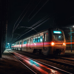 Obraz premium train in motion blur