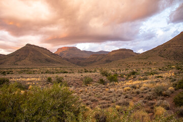 Sonnenuntergang im Karoo Nationalpark in S&uuml;dafrika