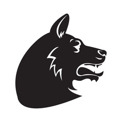 dog head icon logo vector design template