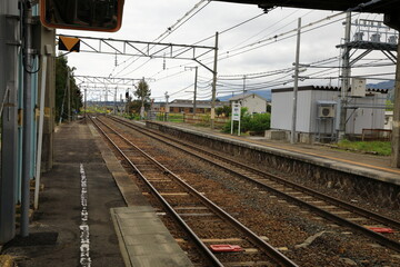 Fototapeta premium Railway station and platform area on service .