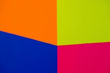 Abstract geometric patterns on a concrete wall