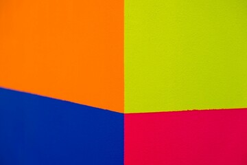 Abstract geometric patterns on a concrete wall