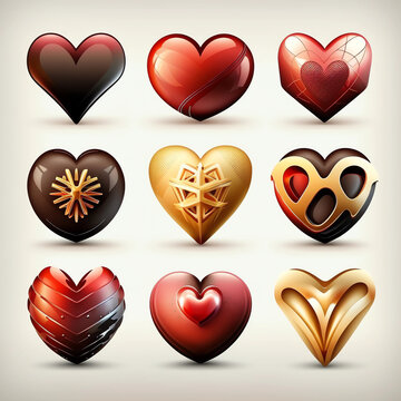 Hearts Generated by AI