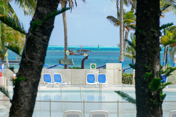 pool area of a luxury resort in the island of San Andres, Colombia