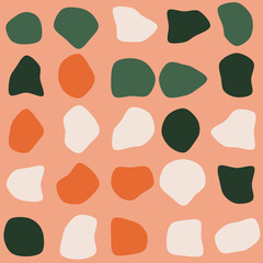 Set of 25 colorfull vector abstract art blob shapes with 8 points. Known as blotch shapes, liquid organic elements, pebble drops blob silhouettes and splashes. Use as pattern background.