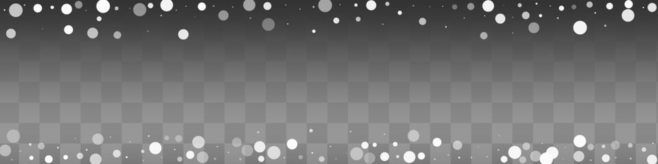 Silver Snowflake Vector Transparent Panoramic