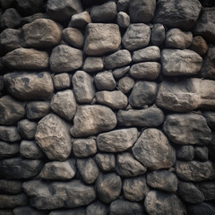 Image Generated AI. Grey stone wall background

