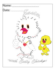 EASTER BUNNY DOT TO DOT GAMES FOR KIDS, PREK This digital Easter Dot to dot games or activity page for especially PreK, Kindergarten kids & Amazon kdp interior. You can reuse them, just print