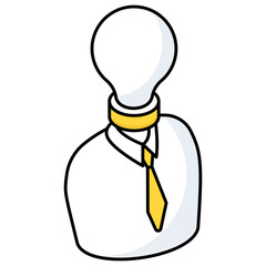 An editable design icon of creative man