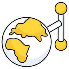 Creative design icon of global network 