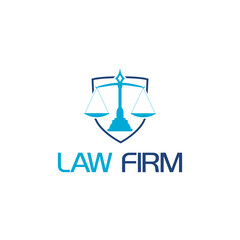 Fototapeta na wymiar Law firm logo design isolated on transparent background