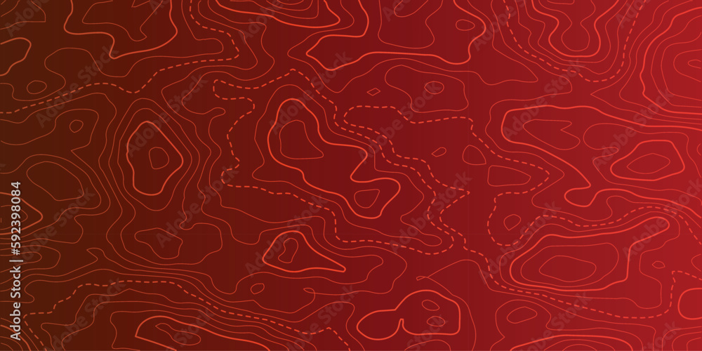 Poster topographic map background. terrain height map generation. grid map. abstract vector illustration.