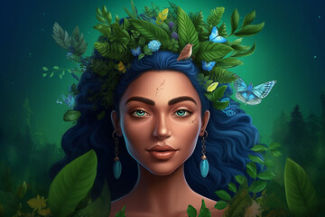 Earth Day, Mother Earth Concept. Generative AI