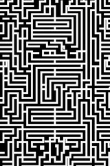 black and white labyrinth maze background, illustration drawing pattern, Asian wallpaper