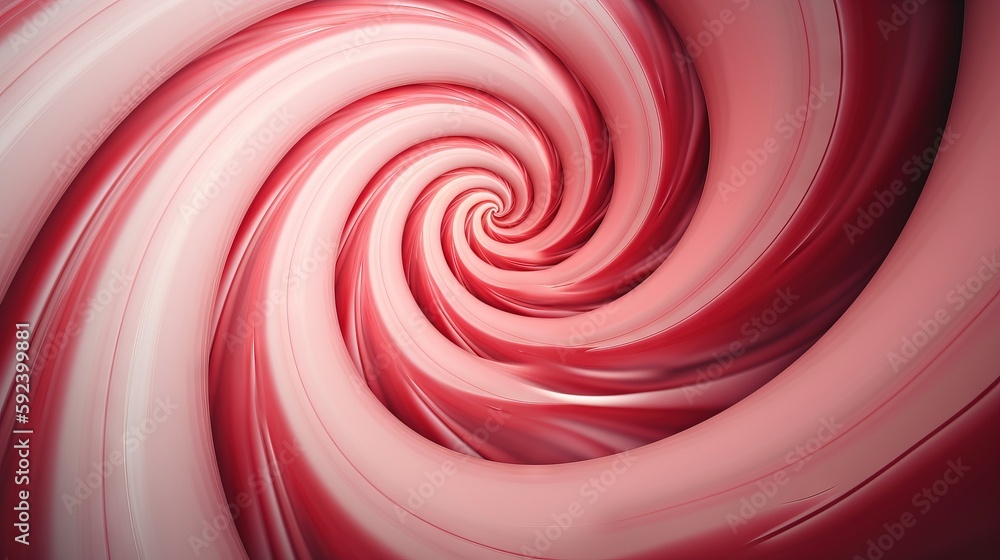 Poster a red and white swirl background with a black background and a red and white swirl in the center of 