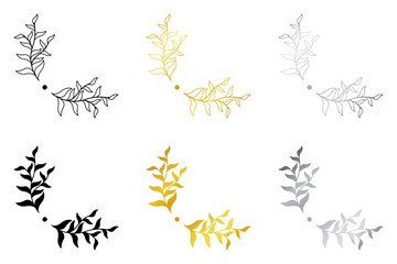 Floral templates for Invitation cards. Flower wedding invitation.