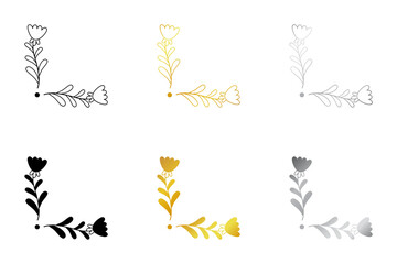 Naklejka premium Floral templates for Invitation cards. Flower wedding invitation.