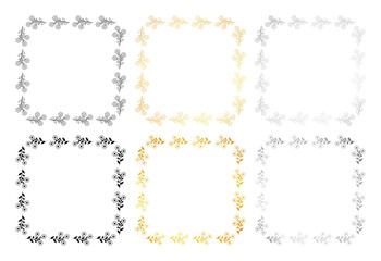 Floral templates for Invitation cards. Flower wedding invitation.