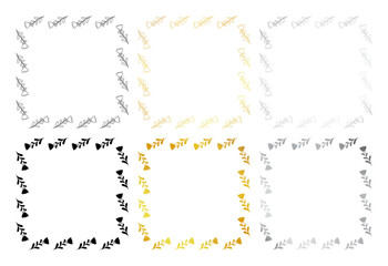 Floral templates for Invitation cards. Flower wedding invitation.