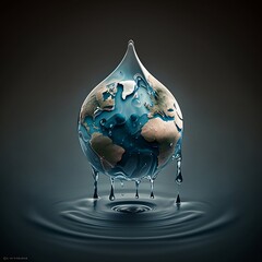 water, water in the world, world water day, Generative AI, ocean, sea, lake, river, freshwater