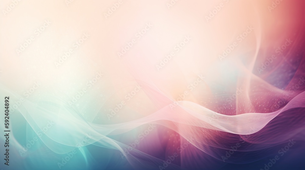 Aufkleber a blurry image of a blue and pink background with a white and pink wave on the bottom of the image a
