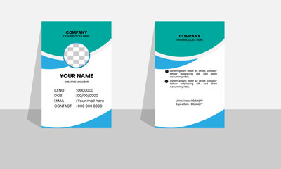 Vector design formal creative id card Template