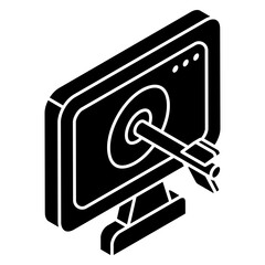 An editable design icon of target website 