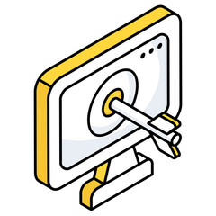 An editable design icon of target website 