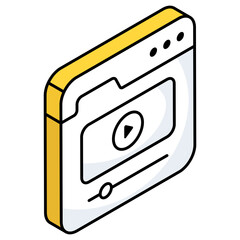 Premium download icon of web video 