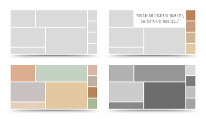 Obraz premium Moodboard template. Photo collage layout. Minimalist Moodboard.