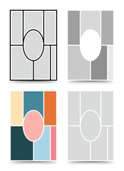 Moodboard template. Photo collage layout. Minimalist Moodboard.