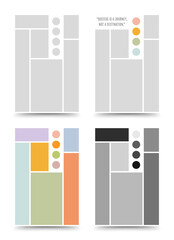 Moodboard template. Photo collage layout. Minimalist Moodboard.