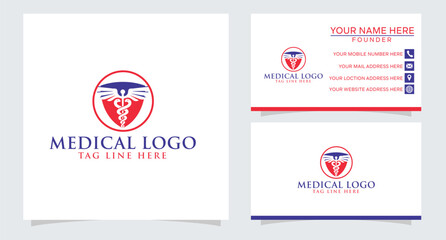 Vector medicine logo template design vector, emblem, design concept, creative symbol, icon
