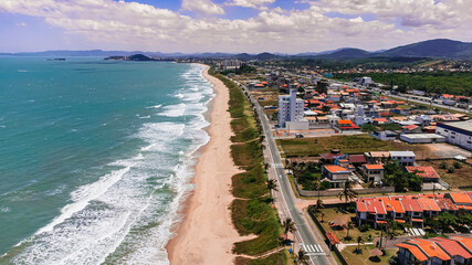 Praia Tropical Verão Barra Velha Santa Catarina Brasil Paisagem Litorânea Litoral Costa...