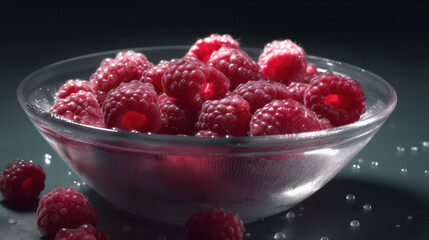 Juicy Raspberries in a Bowl - A Mouthwatering Delight