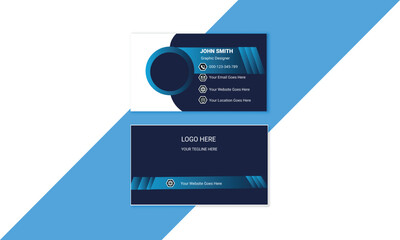 Fototapeta na wymiar Abstract business card design. double sided business card design template. City Background Business Card Design Template Set.