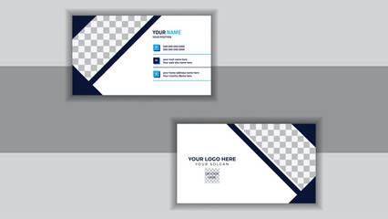 Creative corporate business card template Flat design vector abstract creative professional, double-sided business card, and visiting card,