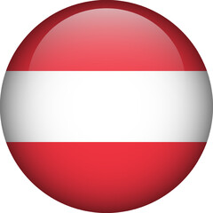 Austria flag button. Emblem of Austria. Vector flag, symbol. Colors and proportion correctly.