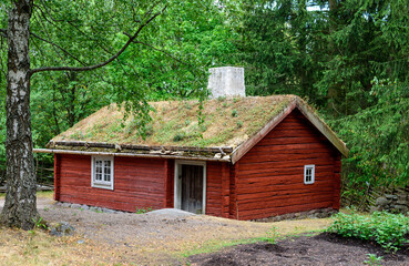 Skansen park in Stockholm, ancient swedish farm