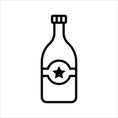 4th of July party star icon in collection with other item, on white background.